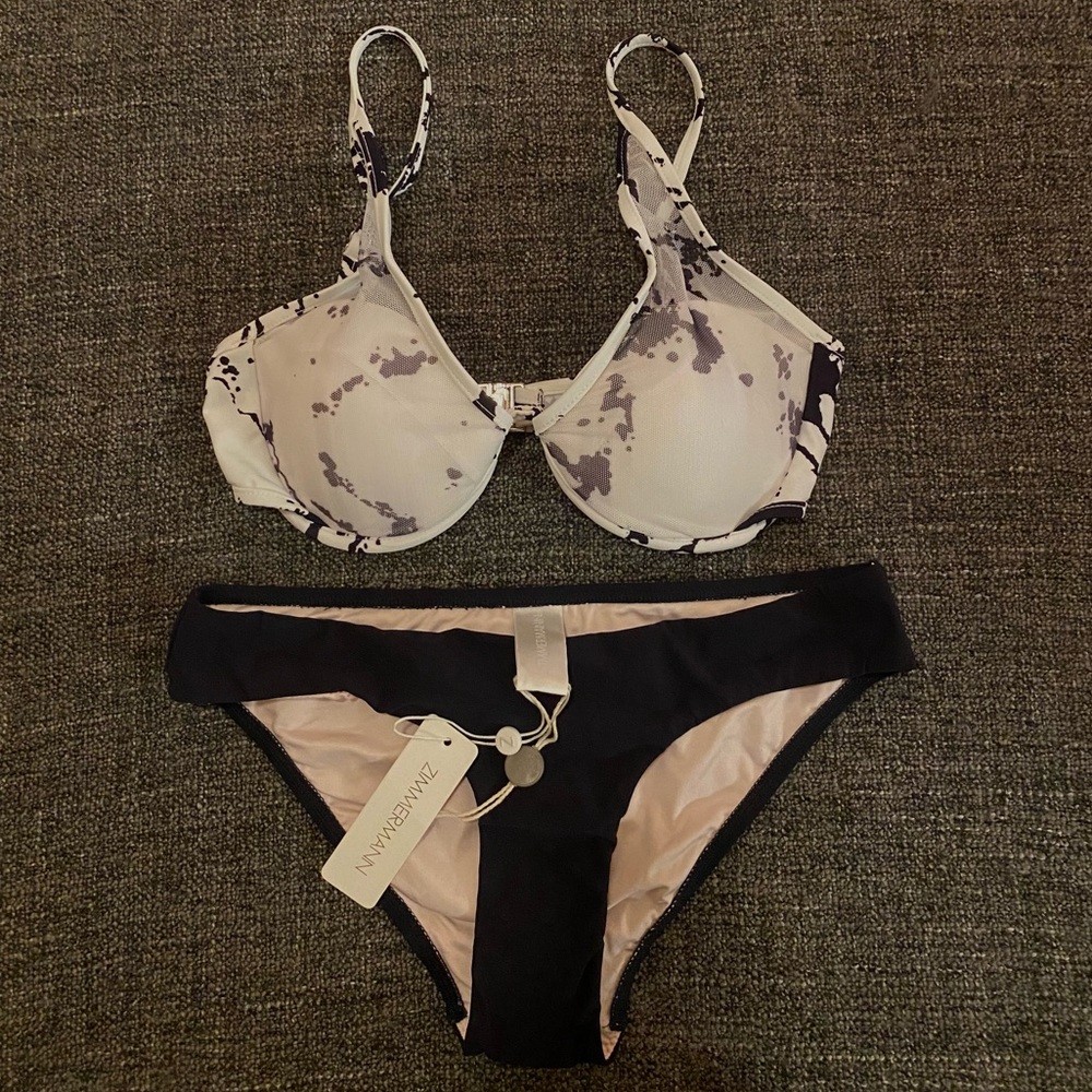 Zimmerman Athletic Mesh Overlay Bikini Set Women's Size 0 (Women's US Size 2-4)